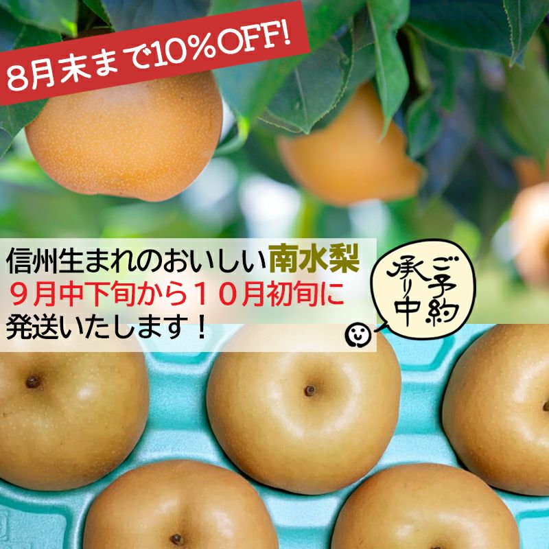 長野県産 梨 南水 特秀約3キロ 5キロ | COCORO FARM VILLAGE