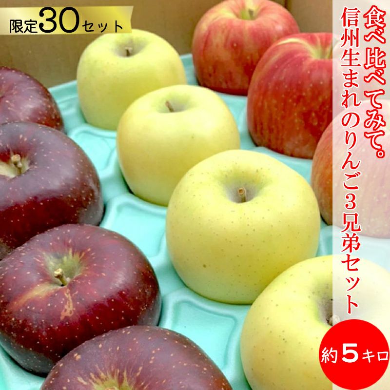 長野県りんご3兄弟セットシナノスイート 秋映 シナノゴールド | COCORO